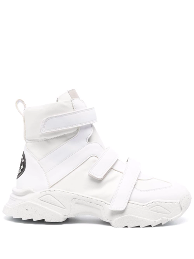 Vivienne Westwood Touch-strap High-top Sneakers In Weiss
