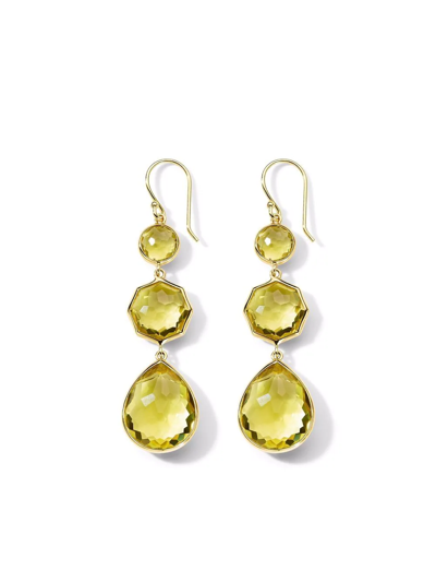 Ippolita Rock Candy® Small Crazy 8s 18k黄金耳环 In Yellow