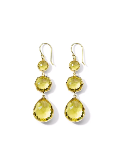 Ippolita Women's Small Crazy 8's 18k Green Gold & Citrine Drop Earrings In Gold