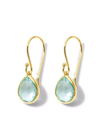 Ippolita 18k Rock Candy Teeny Teardrop Earrings In Rock Crystal In Gold