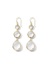 Ippolita 18k Yellow Gold Rock Candy Mother Of Pearl Doublet Triple Drop Earrings In Gold