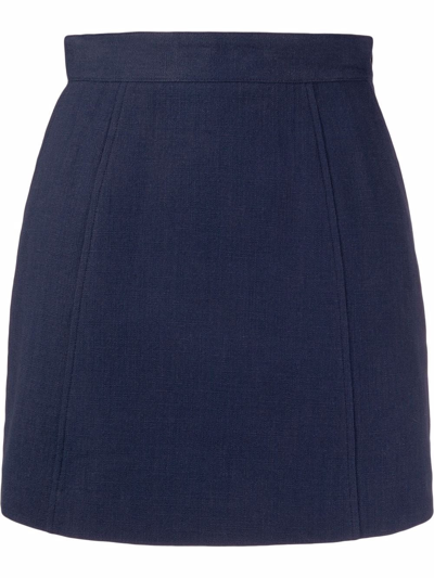 See By Chloé Blue Cotton Blend Mini Skirt Blue See By Chloe Donna 38f In Blau