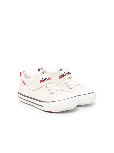 Miki House Kids' Logo-print Sneakers In White