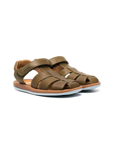 Camper Kids' Bicho Leather Sandals In Green