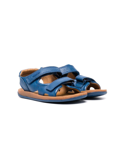 Camper Kids' Leather Double-strap Sandals In Blue