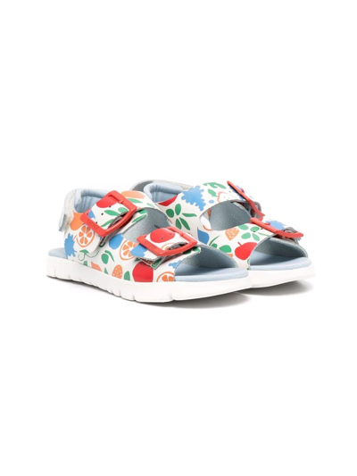 Camper Kids' Oruga Fruit-print Sandals In White