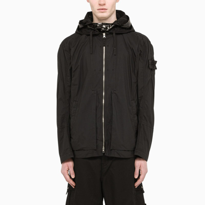 Stone Island Shadow Project Black Cotton And Linen Field Jacket