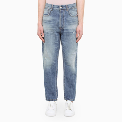 Amish Blue Faded Regular Jeans
