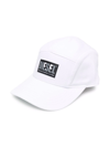 Diesel Logo Patch Baseball Cap In White