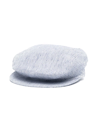 Il Gufo Babies' Stripe-print Cap In Blue