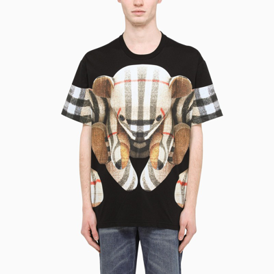 Burberry T-shirt Crew-neck Short Sleeve In Black