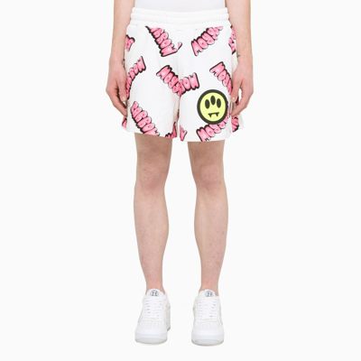 Barrow All-over Logo-printed Short Trousers In White