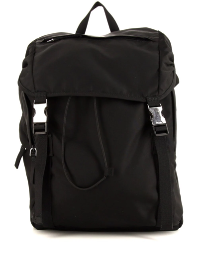 Pre-owned Prada 2020 Re-nylon Triangle Logo Backpack