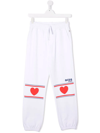Gcds Heart-print Detail Trousers In White