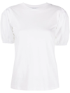 Derek Lam 10 Crosby Eva Puff-sleeve Cotton T-shirt In White