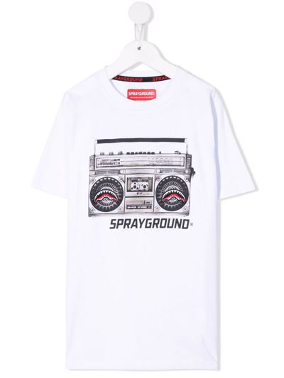 Sprayground Kid Kids' Graphic-print T-shirt In White