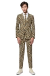 Opposuits Kids' The Jag Two-piece Suit With Tie In Leopard