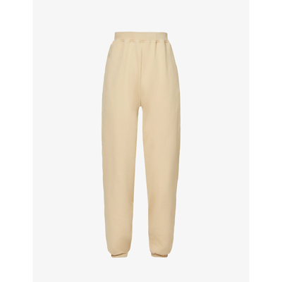 Aries Temple Relaxed-fit Tapered Cotton-jersey Jogging Bottoms In Pebble