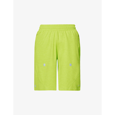 A-cold-wall* Map Logo-print Stretch-woven Shorts In Bright Green