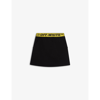 Off-white Girls Black Kids Logo-print Waistband Cotton Skirt 4-10 Years 8 Years In Black
