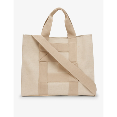 Fendi Logo Tote Bag In Raw Camellia