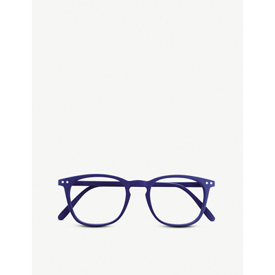 Izipizi Womens Blue #e Reading Square-frame Glasses +2.5