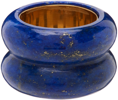Uncommon Matters Blue Breve Ring In Lapis & Silver