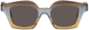 LOEWE BROWN ACETATE SQUARE SUNGLASSES