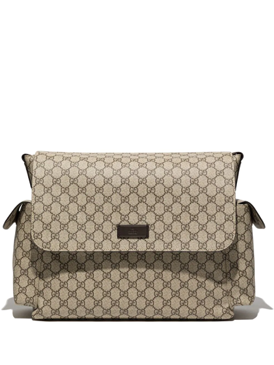 Gucci Gg Supreme Changing Bag In Brown