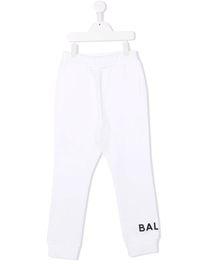 Balmain Teen Logo-print Track Trousers In White