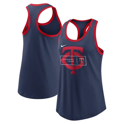 Nike Navy Minnesota Twins X-ray Racerback Performance Tank Top