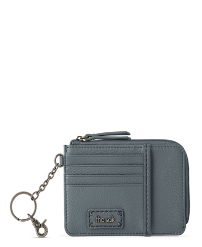 The Sak Women's Iris Leather Card Wallet In Dusty Blue