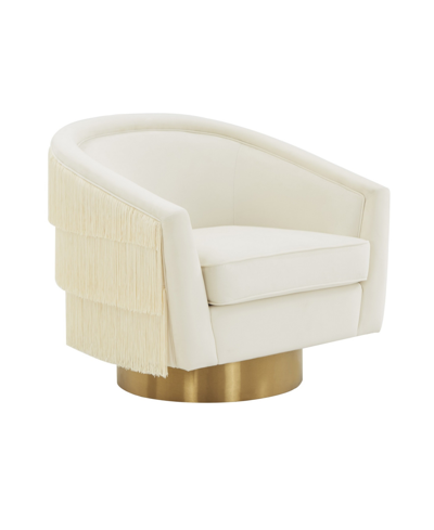 Tov Furniture Flapper Swivel Chair In Cream