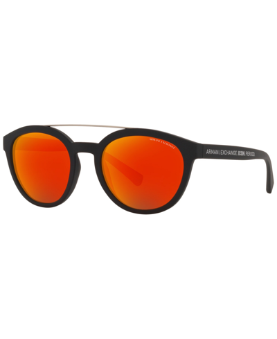 Ax Armani Exchange Unisex Sunglasses, Ax4118s 54 In Matte Black
