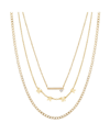Unwritten 14k Gold Flash-plated Cubic Zirconia Mama Layered Pendant Necklaces In Gold