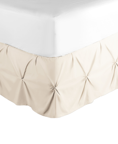 Nestl Bedding Bedding 14" Tailored Pinch Pleated Bedskirt, Queen In Cream