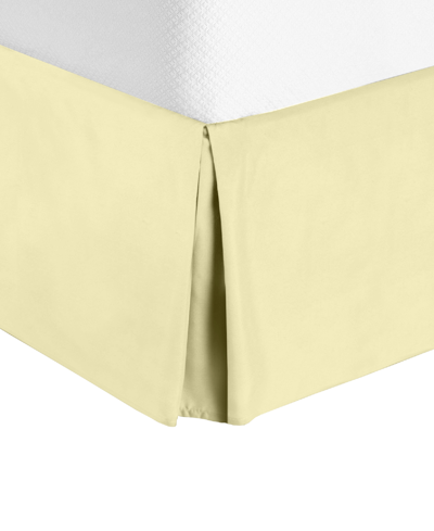 Nestl Bedding Premium 14" Tailored Drop Bedskirt, Full In Vanilla Yellow
