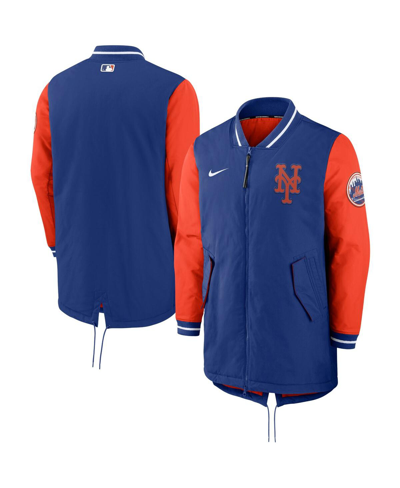 Nike Men's Royal, Orange New York Mets Authentic Collection Dugout Full-zip Jacket