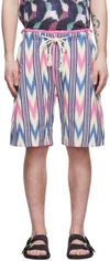 Isabel Marant Lelian Ikat-jacquard Cotton-canvas Shorts In Multicolor