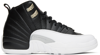 Nike Kids Black & White Air Jordan 12 Retro Big Kids Sneakers In Black/varsity Red/white