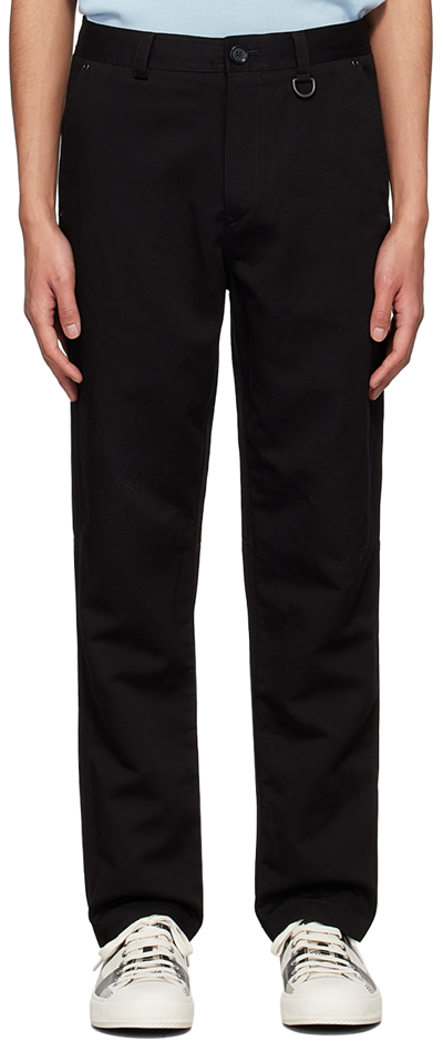 Burberry Black Linen-cotton Track Trousers