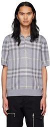 BURBERRY GREY VINTAGE CHECK POLO