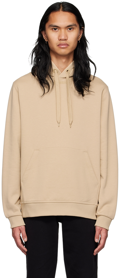 Burberry Beige Cotton Hoodie In Soft Fawn