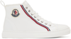 MONCLER KIDS WHITE ANYSE II HIGH-TOP SNEAKERS