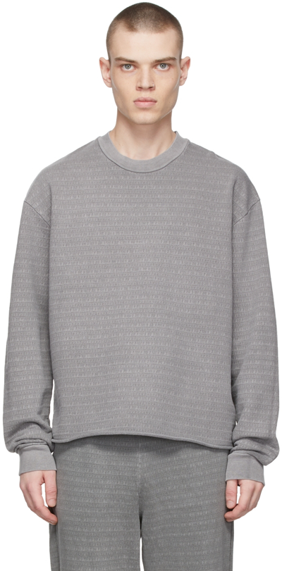 John Elliott Grey Cotton Sweatshirt In Washed Charcoal