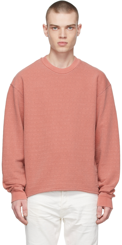 John Elliott Orange Cotton Sweatshirt In Terra Cotta
