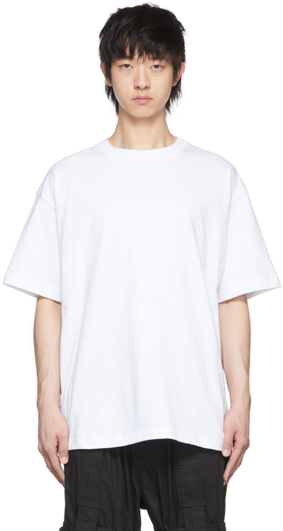 44 Label Group Round Neck Short-sleeved T-shirt In White