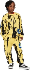 Doublet Kids Yellow & Black Banana Lounge Pants In Yellow
