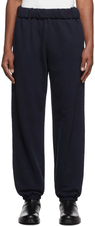 Dion Lee Navy Cotton Lounge Pants