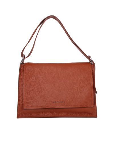 Orciani Pillow Soft Shoulder Bag In Brown